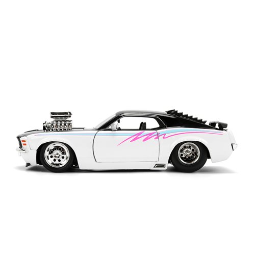 Bigtime Muscle 1970 Ford Mustang Boss 429 Glossy White 1:24 Scale Die-Cast Metal Vehicle