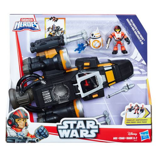 Star Wars Galactic Heroes Poe's Boosted X-Wing Fighter Vehicle
