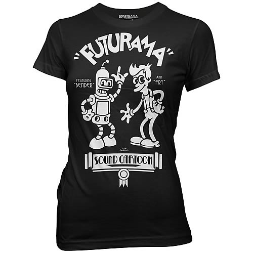 dræne violin pris Futurama Old Timey Bender And Fry Juniors T-Shirt