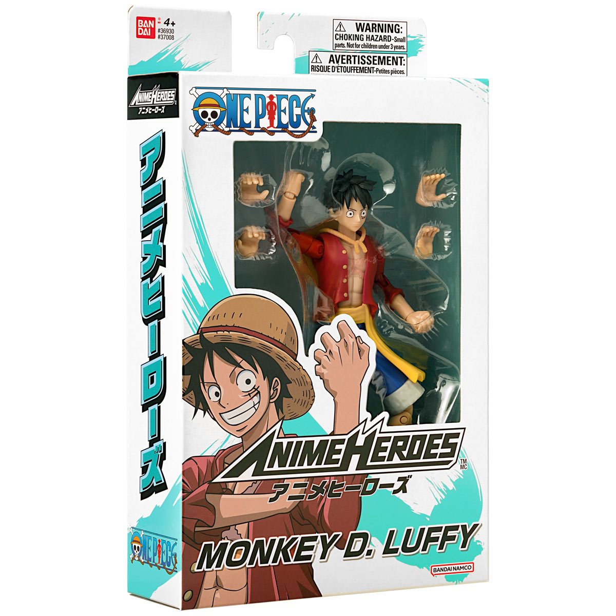 Anime Heroes Monkey D. Luffy One Piece Action Figure by Bandai 