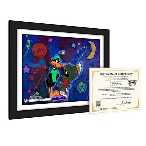 Looney Tunes Duck Dodgers in the 24 1/2th Century #1102 Animation Cel Artist Edition Framed Art Prin
