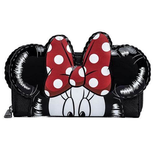Mickey and Minnie Mouse Balloons Reversible Zip-Around Wallet