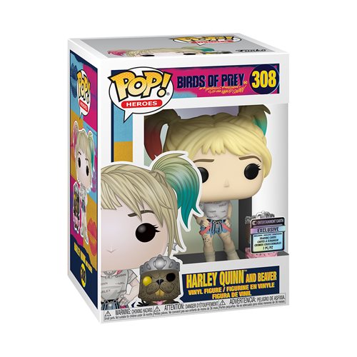 Birds of Prey Harley Quinn with Beaver Pop! Vinyl Figure with Collectible Card - Entertainment Earth