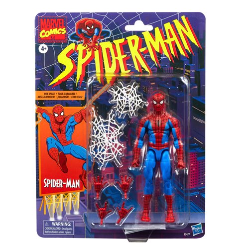 Spider-Man Retro Marvel Legends Cel Shaded Spider-Man 6-Inch Action Figure