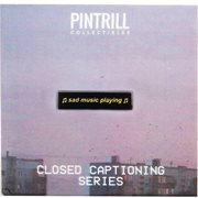 Closed Captioning Music Playing Enamel Pin