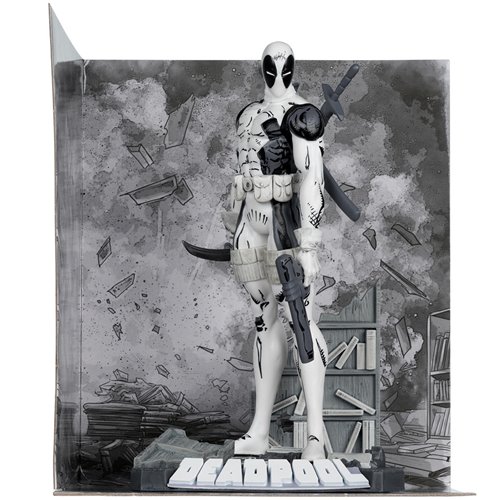 Marvel Deadpool The New Mutants #98 Line Art 1:10 Scale Posed Figure with Scene - Gold Label Exclusive