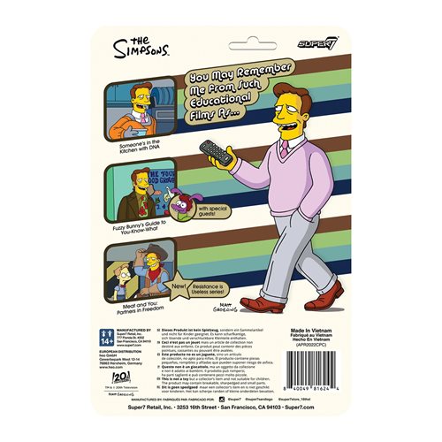 The Simpsons Troy McClure (Sex Ed)  3 3/4-Inch ReAction Figure