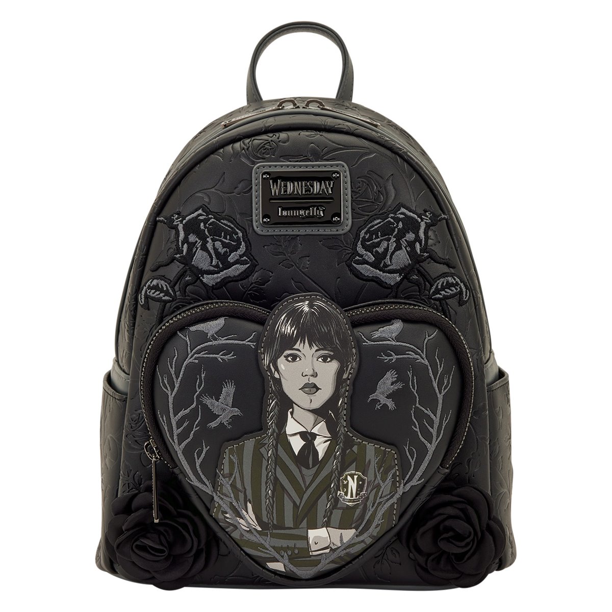 addams family mini backpack Wednesday Nevermore Academy Castle Glow Loungefly Backpack Fans of Netflixs Wednesday wont want to miss out on this themed Nevermore Academy Mini New Wednesday Addams Family Clip