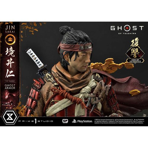 Ghost of Tsushima Jin Sakai Vow of Vengeance Ghost Armor 1:4 Scale Statue