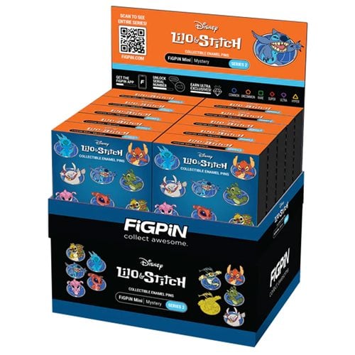 Lilo & Stitch Mystery Minis Series 1 Enamel Pin Display of 10