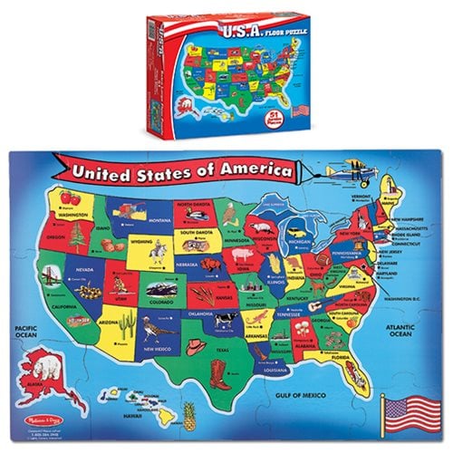 U.S.A. Map Floor 51-Piece Puzzle
