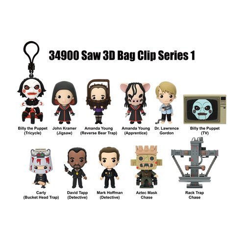 Saw 3D Foam Bag Clip Random 6-Pack