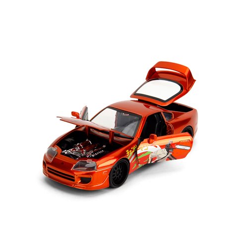Hollywood Rides Chainsaw Man 1995 Toyota Supra 1:24 Scale Die-Cast Metal Vehicle with Chainsaw Man F