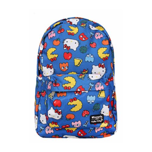 Hello Kitty Pac-Man Character Print Nylon Backpack