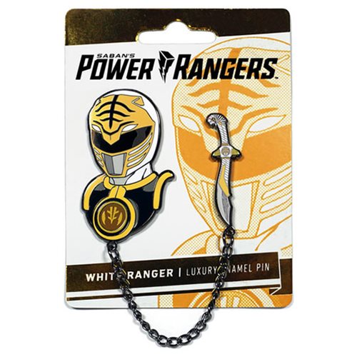 Mighty Morphin Power Rangers White Ranger Lapel Pin Set