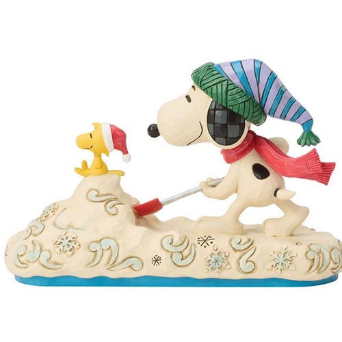 Peanuts Snoopy Shoveling Snow by Jim Shore Statue