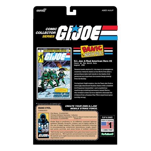 G.I. Joe Snake Eyes Skybound Comic Box Series #2 3 3/4-Inch ReAction+ Figure