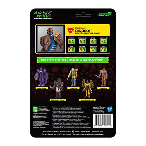 Transformers Beast Wars Dinobot 3 3/4-Inch ReAction Figure