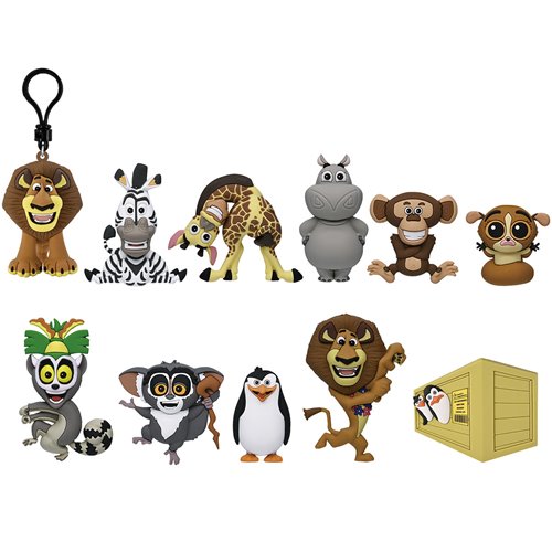 Madagascar 3D Foam Bag Clip Random 6-Pack