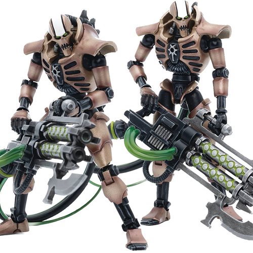 Joy Toy Warhammer 40,000 Necrons Szarekhan Dynasty Immortal with Gauss Blaster 1:18 Scale Action Figure 2-Pack