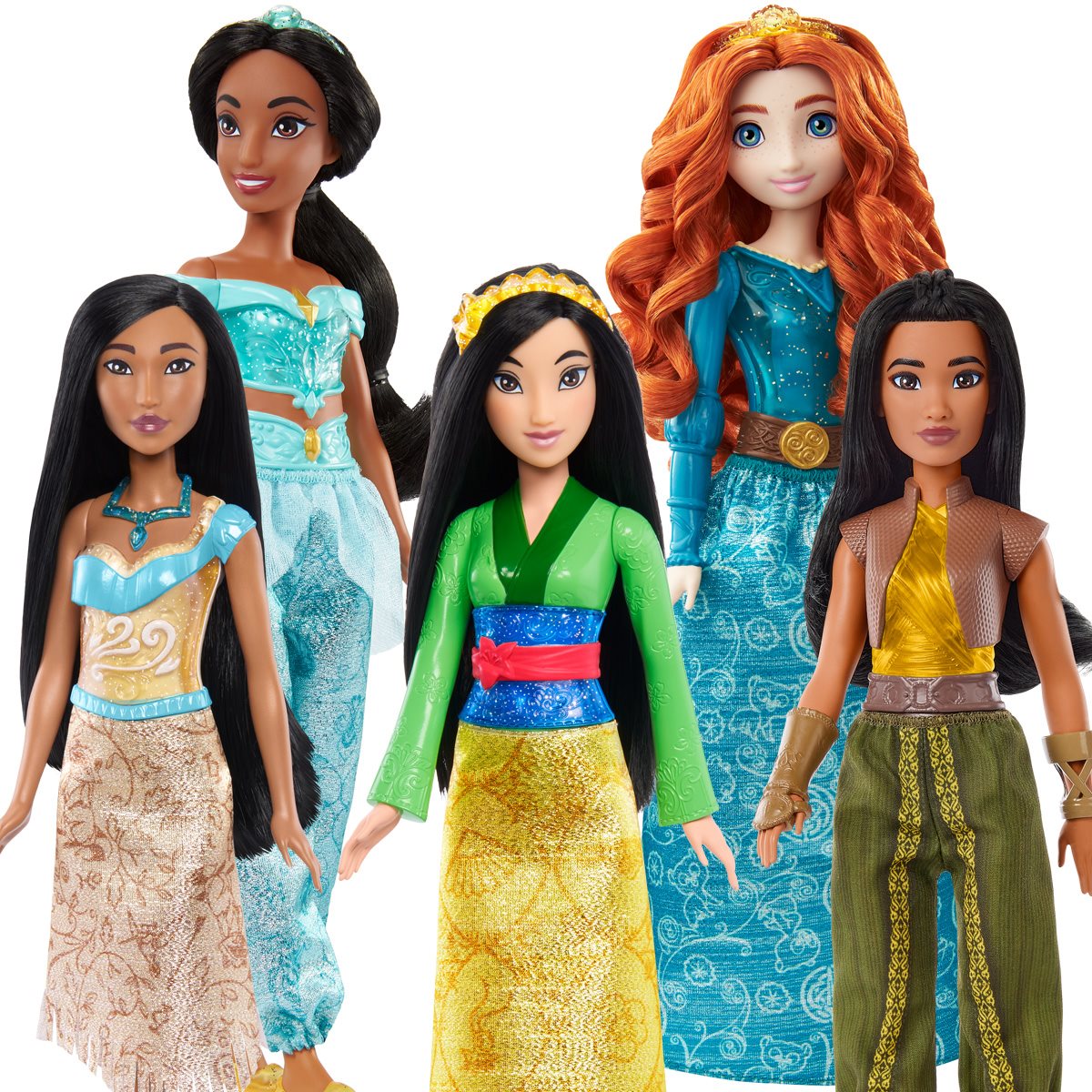 Disney Princess Story Sparkle Princess Doll 7-Pk Gift Set