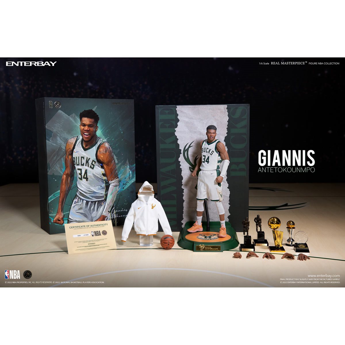 Giannis Antetokounmpo NBA Collectible (2022 Bucks - Black Jersey