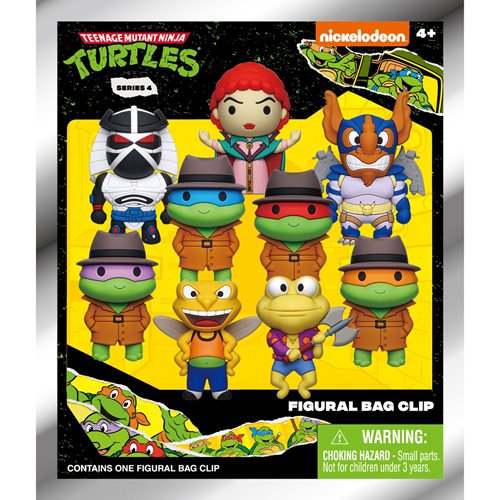 Teenage Mutant Ninja Turtles Series 4 3D Foam Bag Clip Display Case of 24