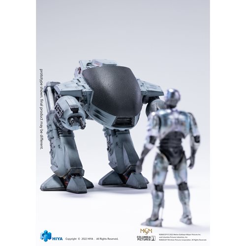 RoboCop ED-209 VS RoboCop Battle Damage 1:18 Scale Action Figure 2-Pack - San Diego Comic-Con 2022 P