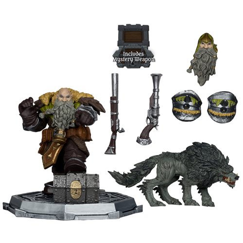 World of Warcraft Wave 2 Dwarf Hunter Beast Master and Marksman 1:12 Scale Posed Figure