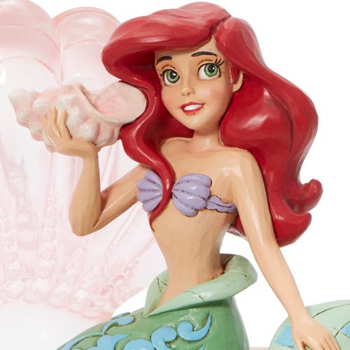 Disney Traditions The Little Mermaid Ariel Clear Resin Shell by Jim Shore Statue