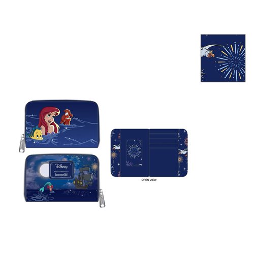 The Little Mermaid Ariel Fireworks Zip-Around Wallet