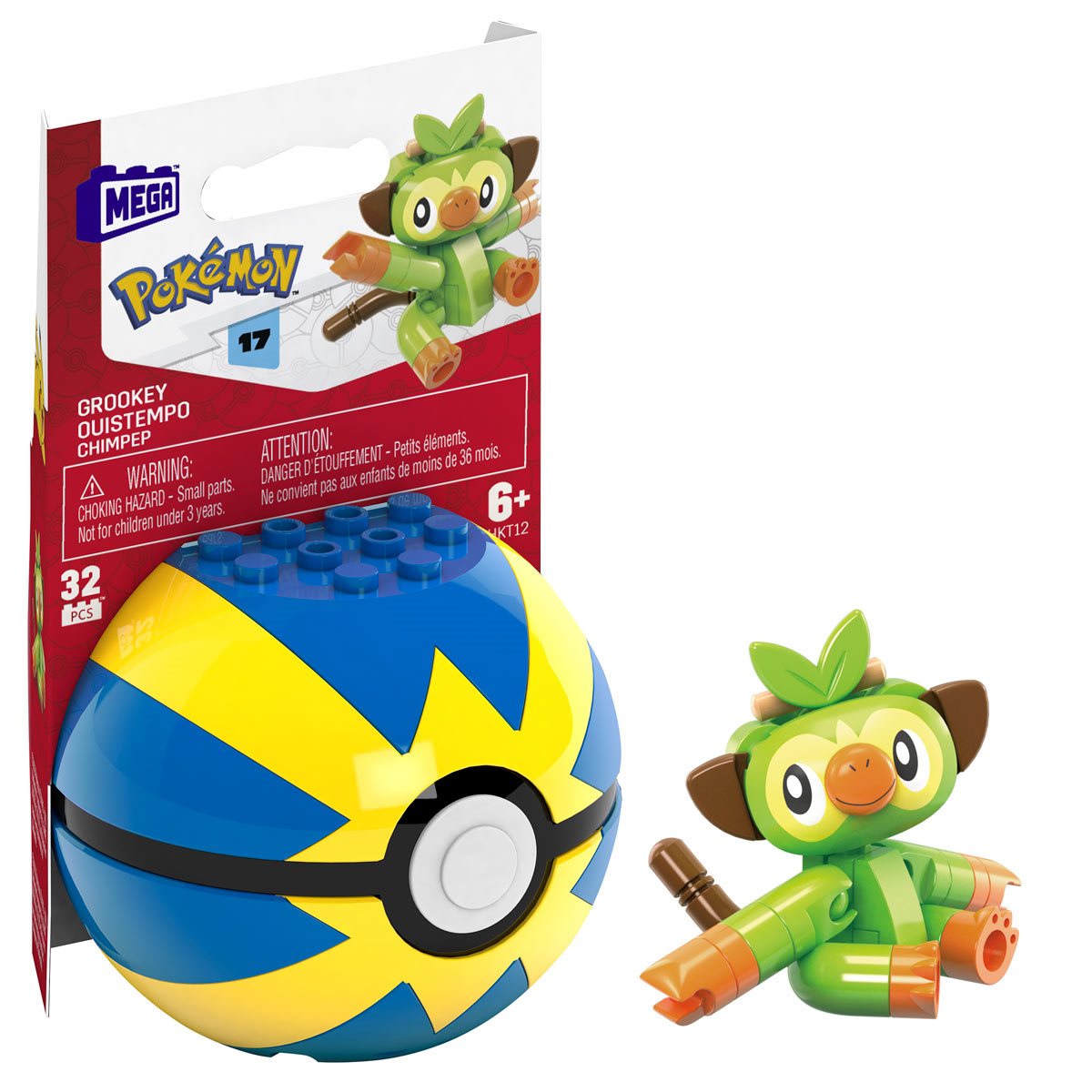 MEGA Pokemon Sobble Action Figure Building Set with Poke Ball (29 pc)