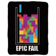 Tetris Epic Fail Fleece Throw Blanket