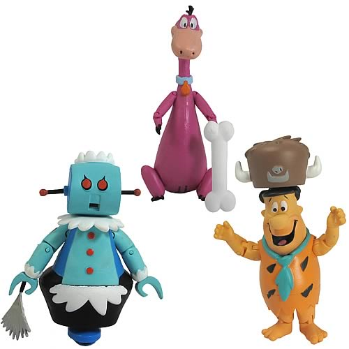 Hanna-Barbera Flintstones and Jetsons 3-Inch Figure Set
