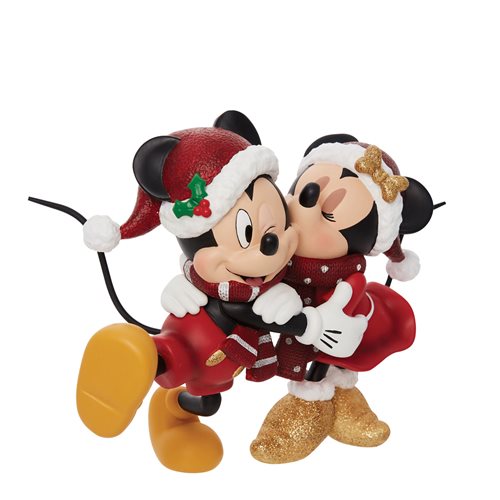 Disney Showcase Holiday Mickey Mouse and Minnie Mouse Statue