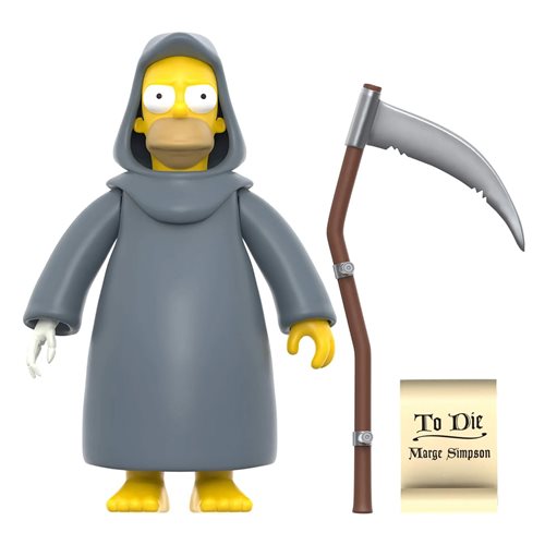 The Simpsons Treehouse of Horror Grim Reaper Homer Simpson 3 3/4-Inch ReAction Figure