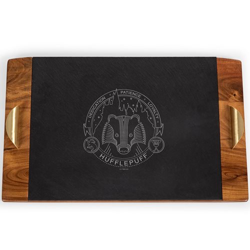 Harry Potter Hufflepuff Covina Acacia and Slate Black with Gold Accents Serving Tray