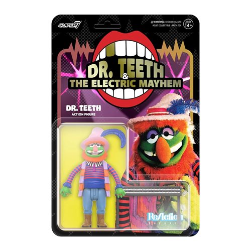 The Muppets Electric Mayhem Band Dr. Teeth 3 3/4-Inch ReAction Figure