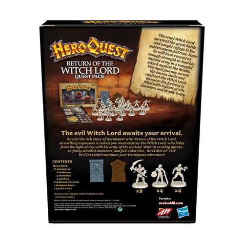 HeroQuest Return of the Witch Lord Quest Game Expansion Pack