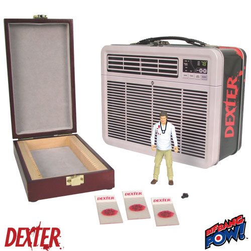 Dexter 3 3/4-Inch Action Figure in Tin Tote with Blood Slide Box