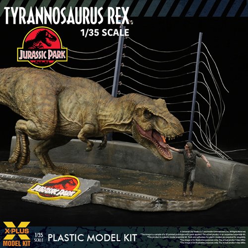 Jurassic Park Tyrannosaurus Rex 1:35 Scale Plastic Model Kit - Reissue