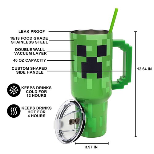 Minecraft Creeper 40 oz. Stainless Steel Tumbler