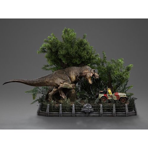 Jurassic Park T-Rex Chase 1:20 Demi Art Scale Limited Edition Statue