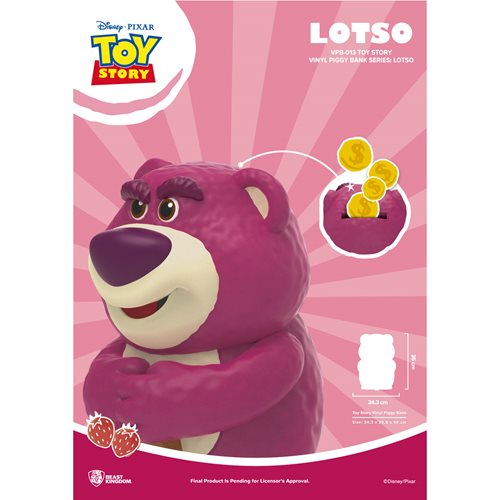 Toy Story Lotso VPB-013 Large Vinyl Piggy Bank