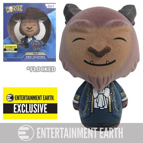 Beauty and the Beast Live Action Beast Flocked Dorbz Vinyl Figure - Entertainment Earth Exclusive
