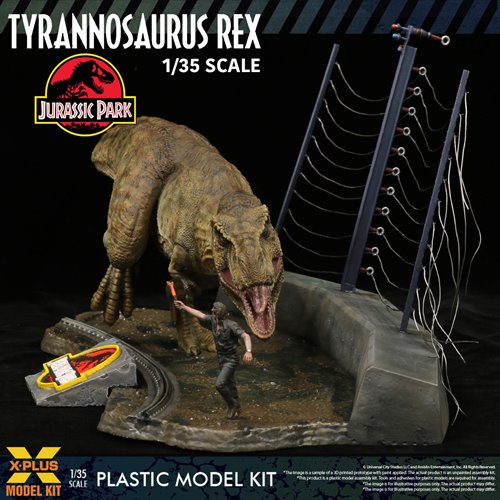 Jurassic Park Tyrannosaurus Rex 1:35 Scale Plastic Model Kit - Reissue