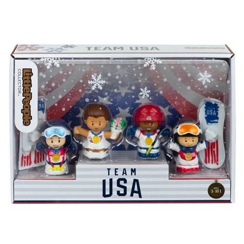 Fisher-Price Little People Team USA Winter Sports Collector Figure Set