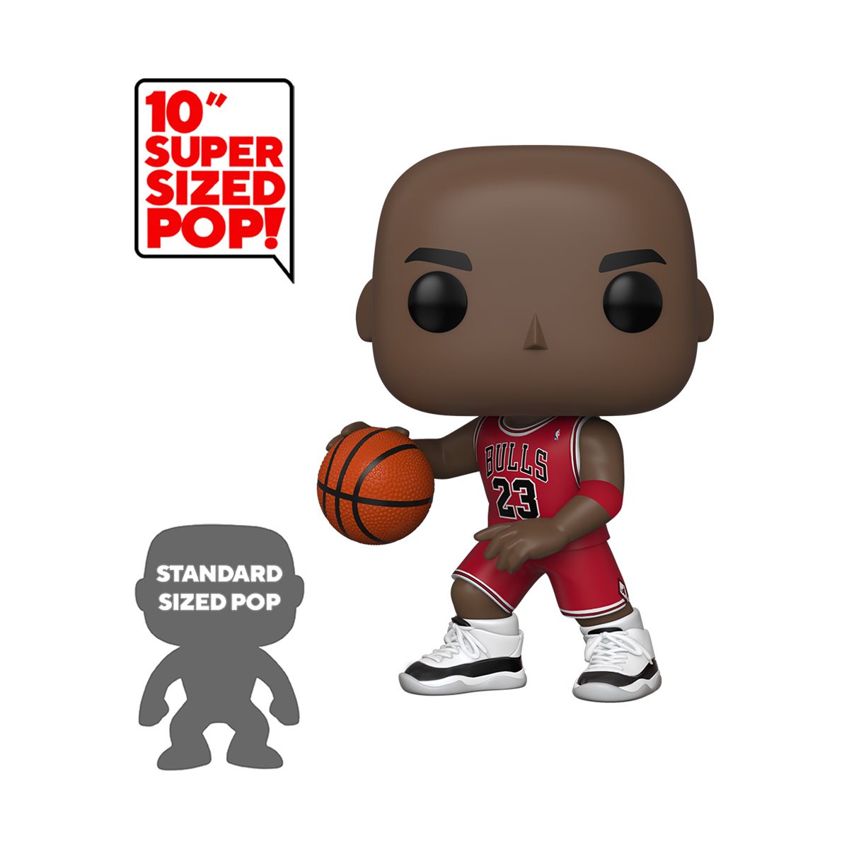 Funko Pop! Basketball: NBA Bulls MICHAEL JORDAN 10-inch Figure #75 w/ –  Toystops