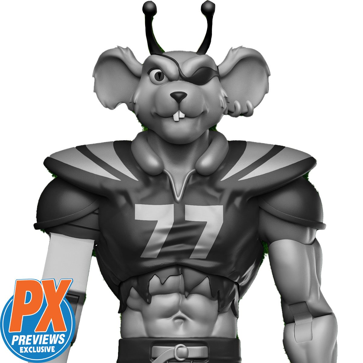 Biker Mice from Mars Sports Bros Touchdown Modo Black and White