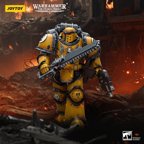 Joy Toy Warhammer 40,000 Imperial Fists Legion MkIII Despoiler Squad with Chainsword 1:18 Scale Acti